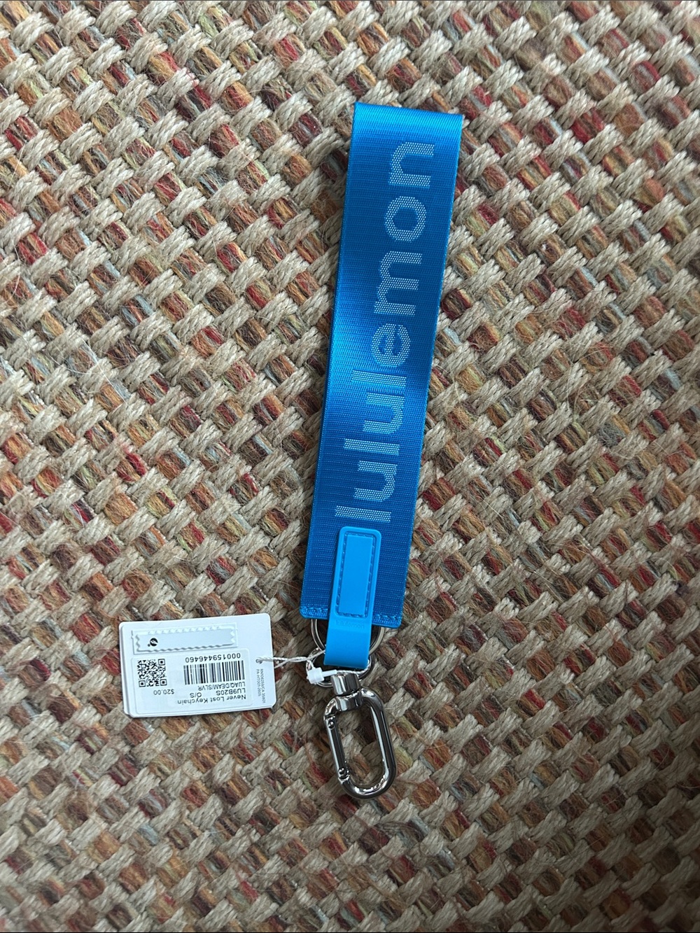lululemon athletica Bright Blue Never Lost Keychain